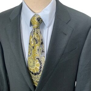 Armani Collezioni G Line Blazer Mens 44R Dark Green Textured 2 Button Sport Coat